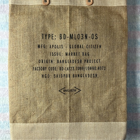 Jute Fiber Market Tote Bag Atlanta GA Shopping Bag Overnight Weekend Carry All - Picture 2 of 8